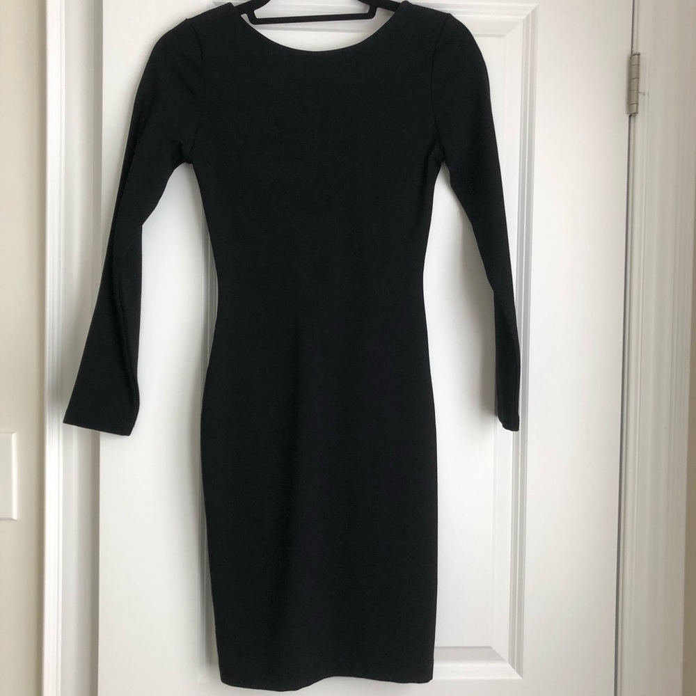 Lulu’s black backless dress